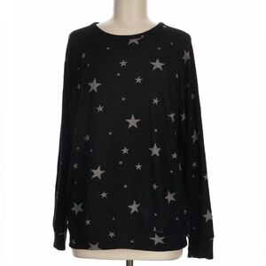 Buffalo David Bitton Black Pullover Sweater with Silver Stars